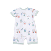 Golfing Teddy Bears - Shortie 2 Way Zipper Romper