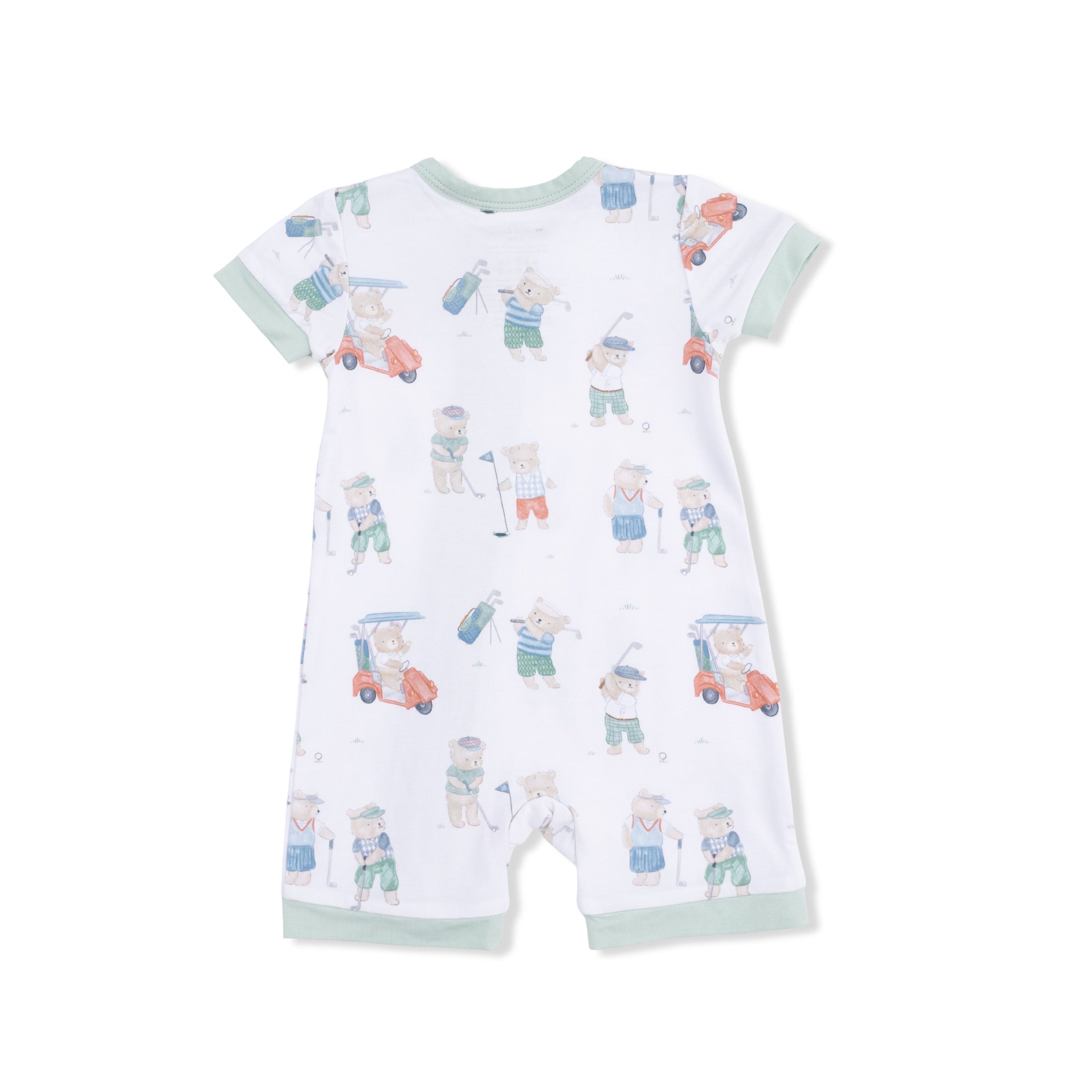 Golfing Teddy Bears - Shortie 2 Way Zipper Romper