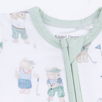 Golfing Teddy Bears - Shortie 2 Way Zipper Romper