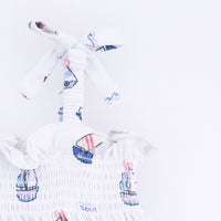 Bubbly Sailboats Pink - Smocked Top & Bike Short