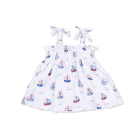 Bubbly Sailboats Pink - Smocked Top & Bike Short