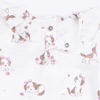 Explorer Puppy Pink - Long Sleeve Ruffle Top and Pant