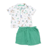 Country Club Dogs Neutral - Polo with Casual Short