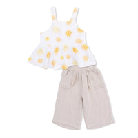 Happy Suns - Peplum Tank with Wide Leg Pant