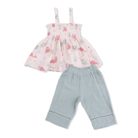 Flamingos - Smocked Top & Smocked Waist Pants