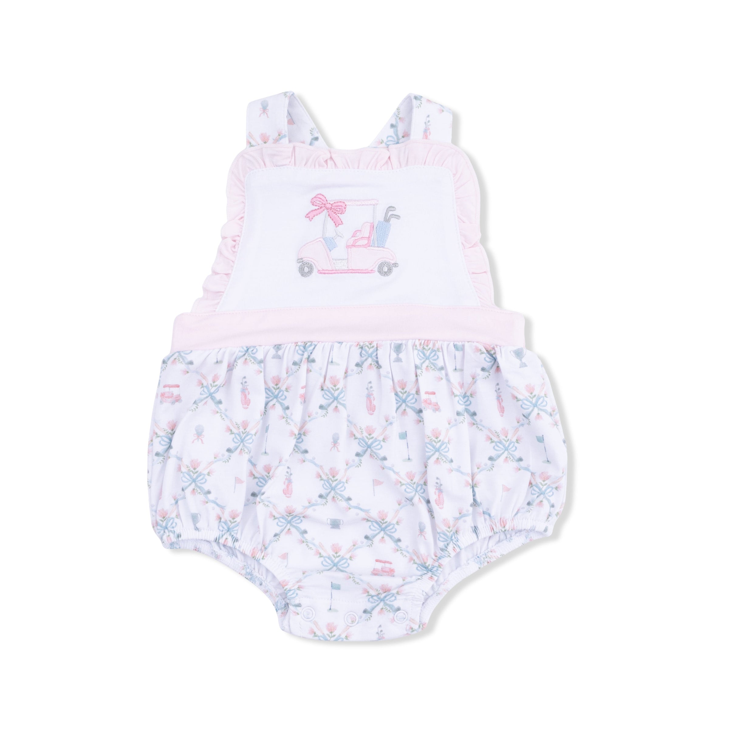 Golf Trellis Pink - Ruffle Bubble