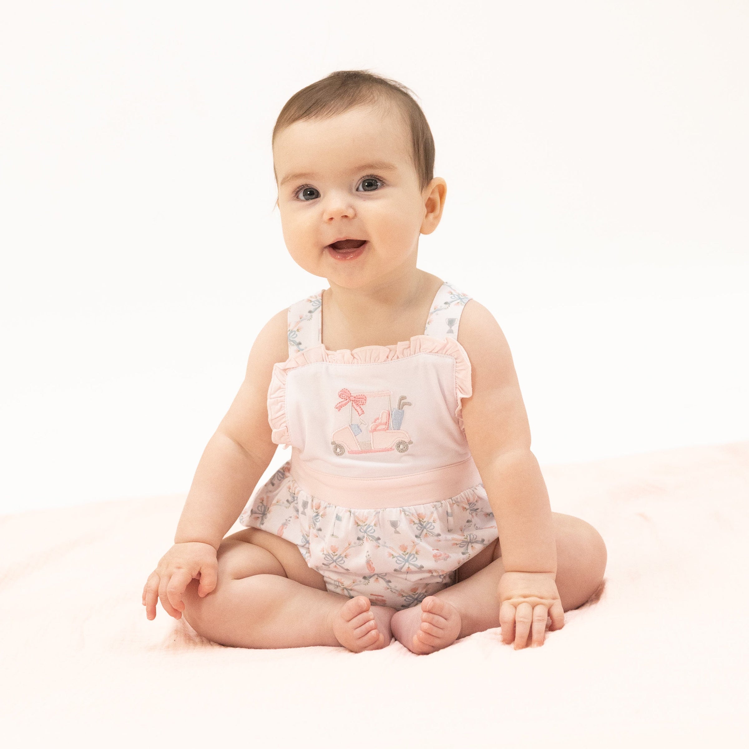 Golf Trellis Pink - Ruffle Bubble