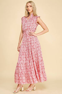 Mariah - Mint Floral Tiered Maxi Dress
