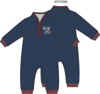 Varsity French Terry - Zip Neck Romper