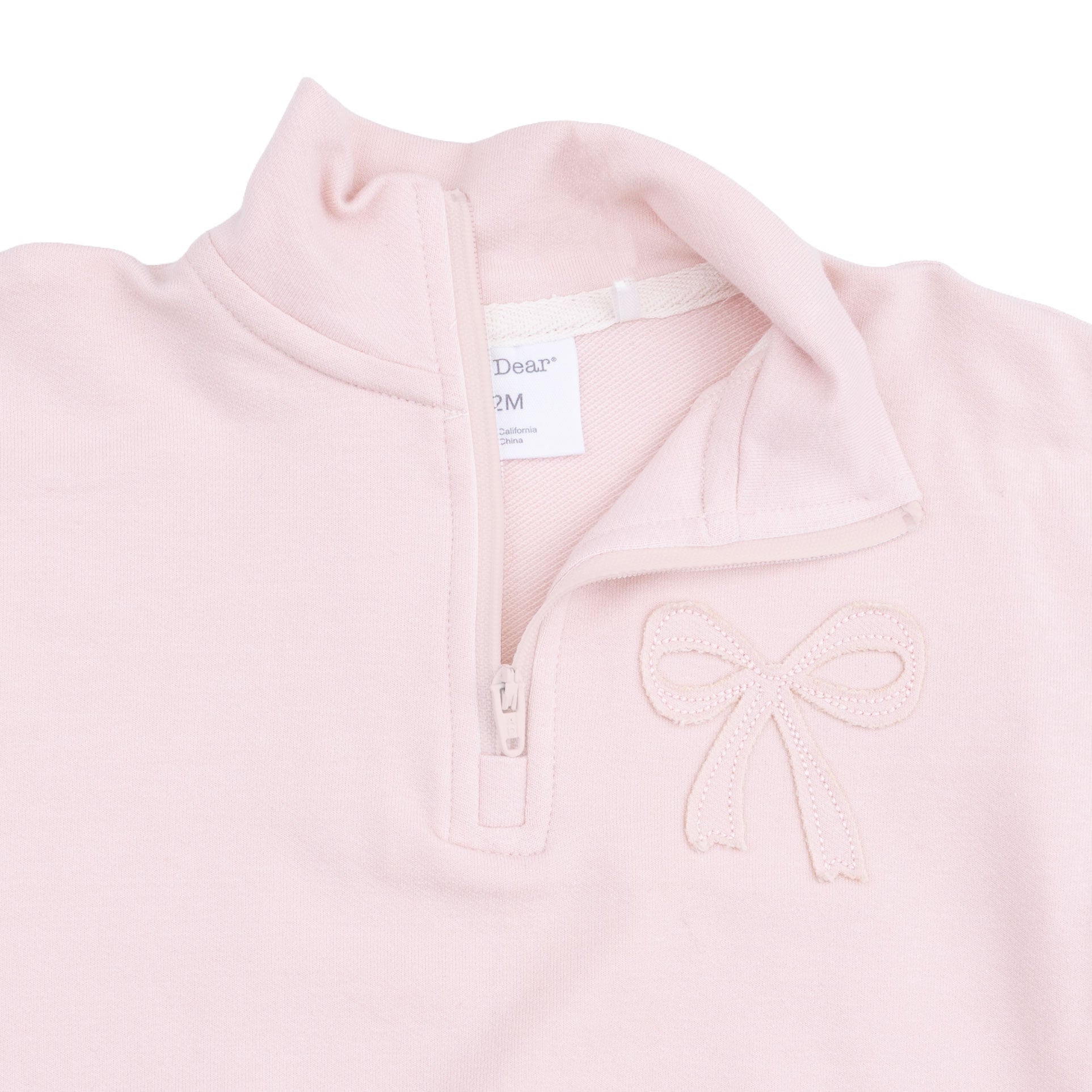 Veiled Pink Bows - Half Zip Sweatshirt