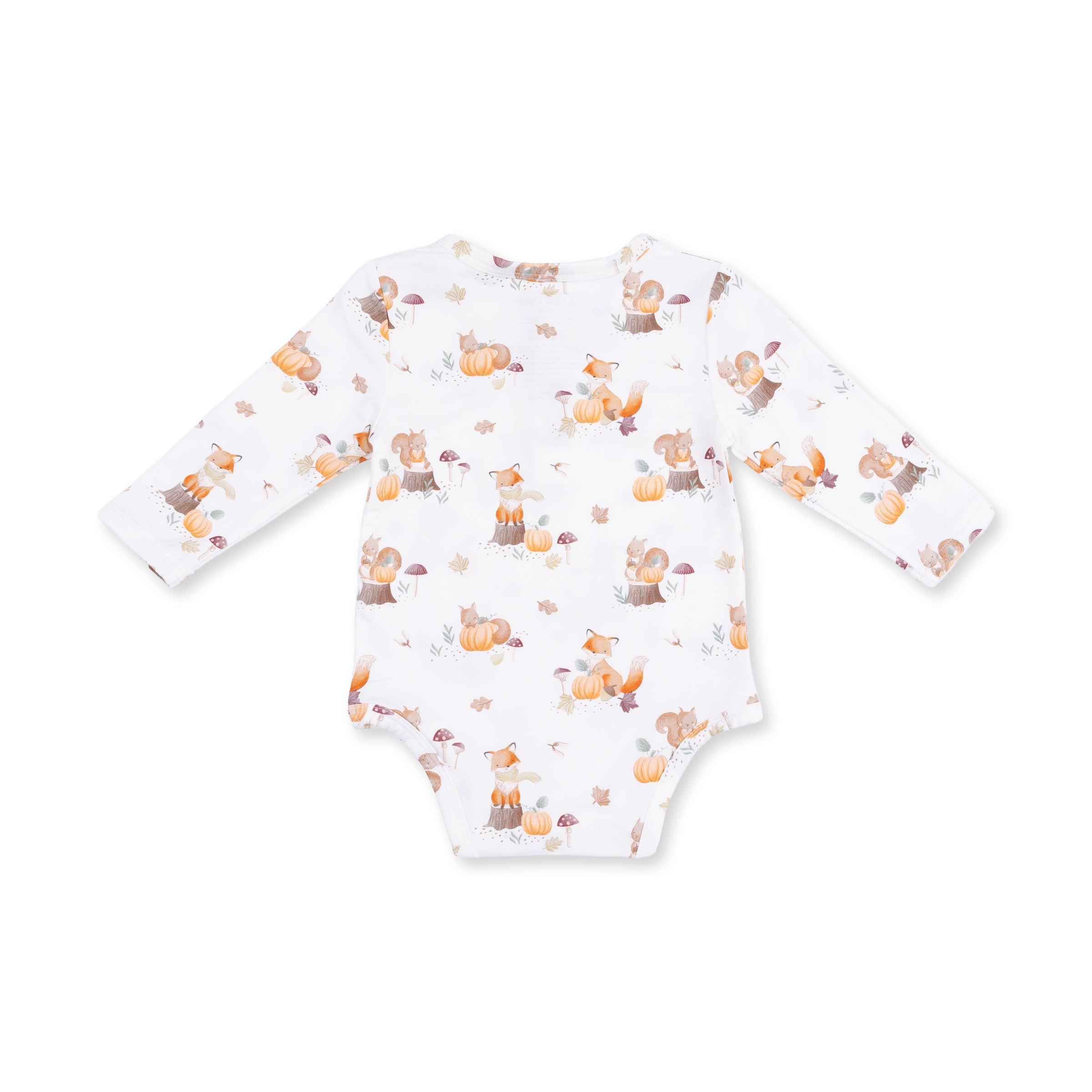 Woodland Animals with Pumpkins - Henley Bodysuit
