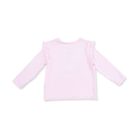 Football Helmets Pink - Long Sleeve Ruffle Tee Football