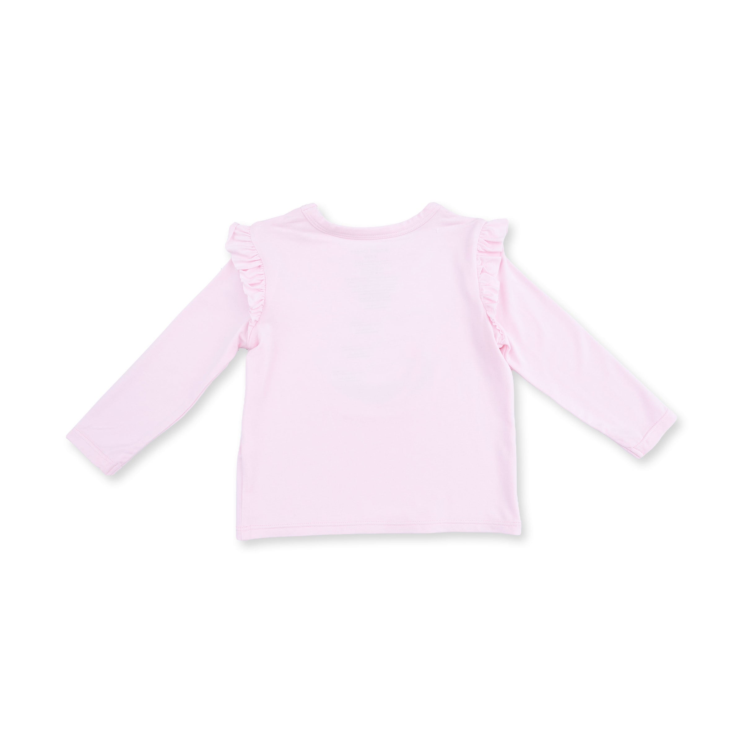 Football Helmets Pink - Long Sleeve Ruffle Tee Football