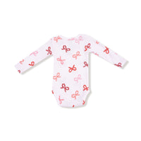 Candy Cane Bows - Lap Shoulder Bodysuit