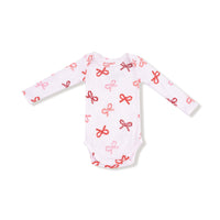 Candy Cane Bows - Lap Shoulder Bodysuit