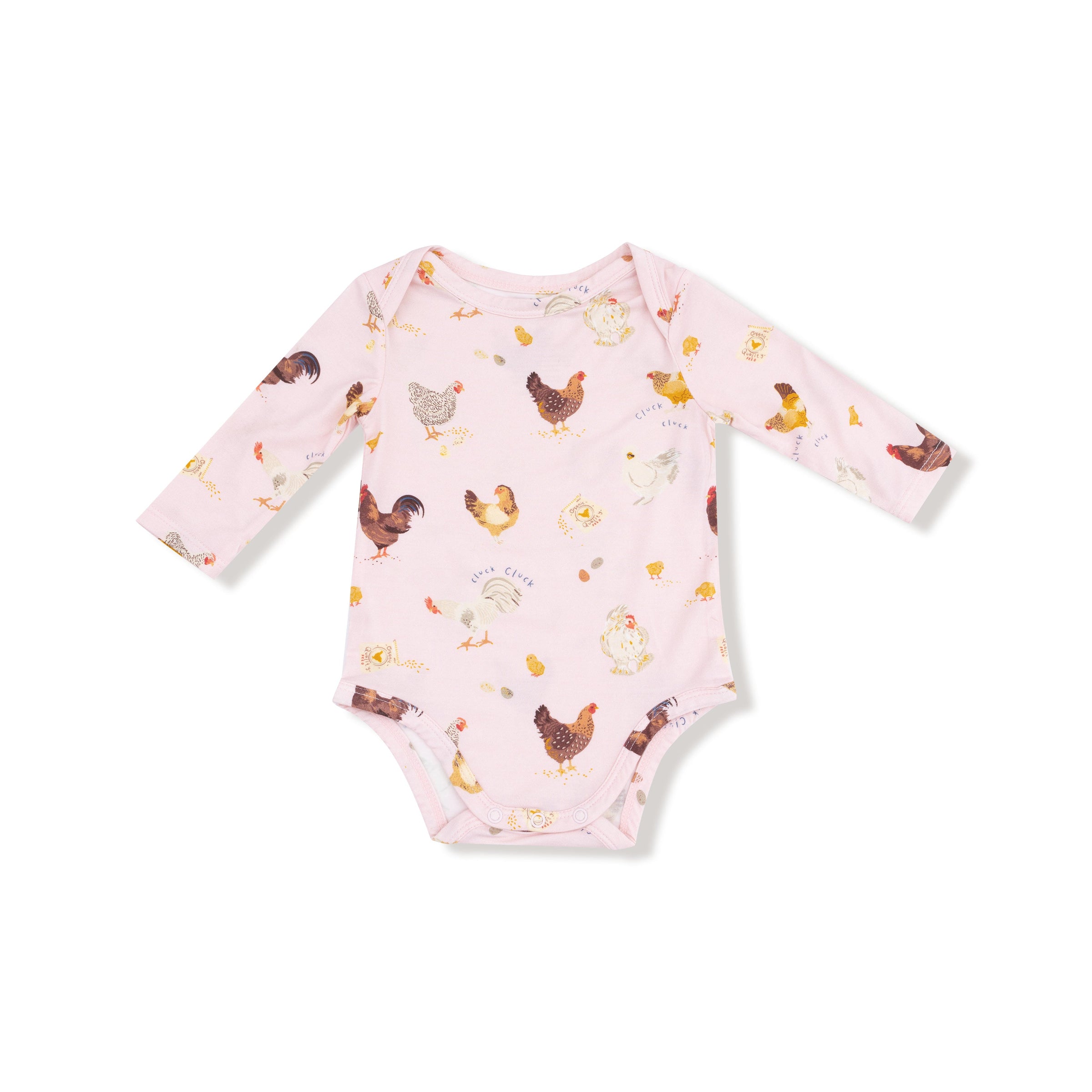 Collector Chickens - Pink - Lap Shoulder Bodysuit