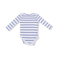 Vintage Stripe - Blue - Lap Shoulder Bodysuit