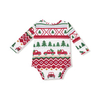 Red Truck Fair Isle - Lap Shoulder Bodysuit