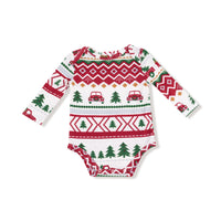 Red Truck Fair Isle - Lap Shoulder Bodysuit