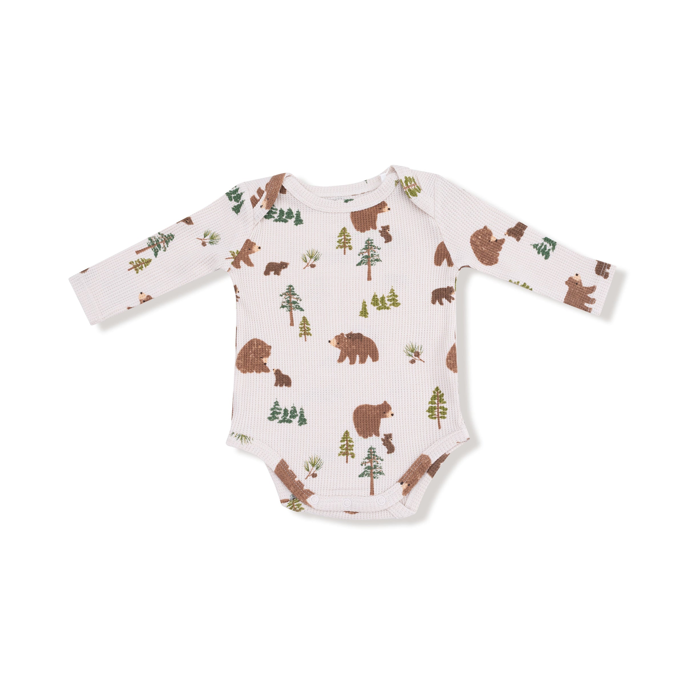 Sweet Brown Bears - Lap Shoulder Bodysuit