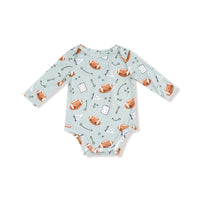 Touchdown Time - Grey Mist - Lap Shoulder Bodysuit