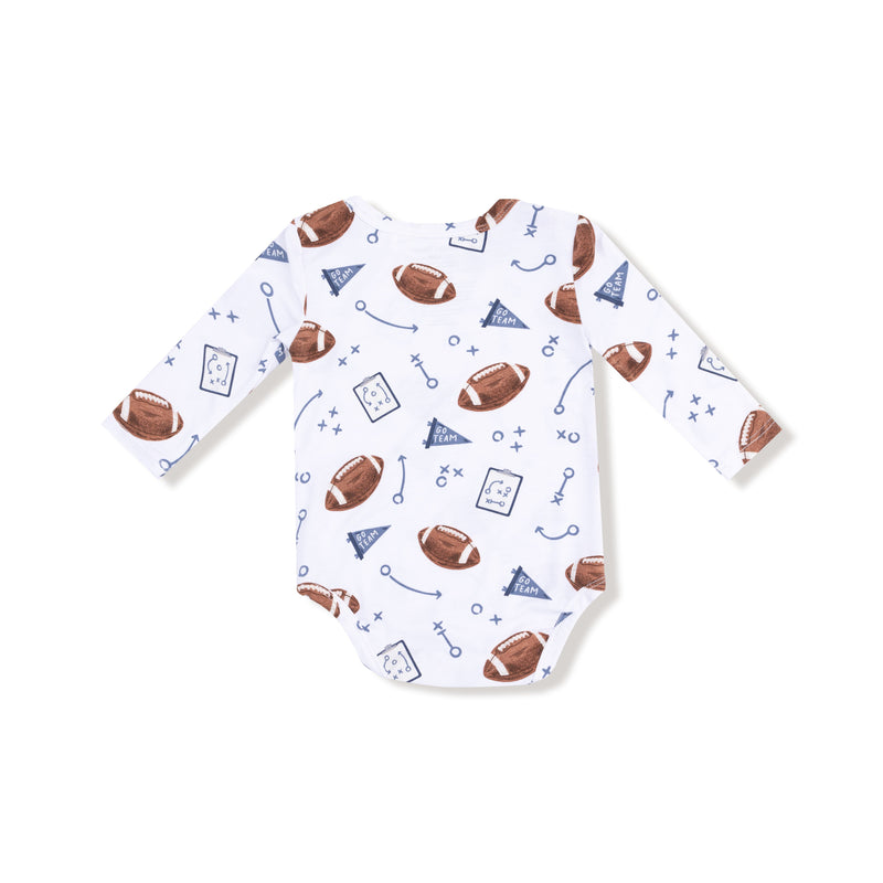 Touchdown Time - Navy - Lap Shoulder Bodysuit