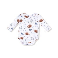 Touchdown Time - Navy - Lap Shoulder Bodysuit