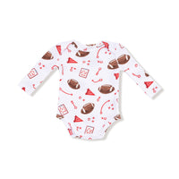 Touchdown Time - Red - Lap Shoulder Bodysuit
