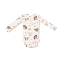 Vintage Baby Farm Animals - Lap Shoulder Bodysuit