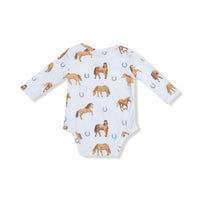 Horses - Blue - Lap Shoulder Bodysuit
