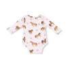 Horses - Pink - Lap Shoulder Bodysuit