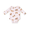 Horses - Pink - Lap Shoulder Bodysuit