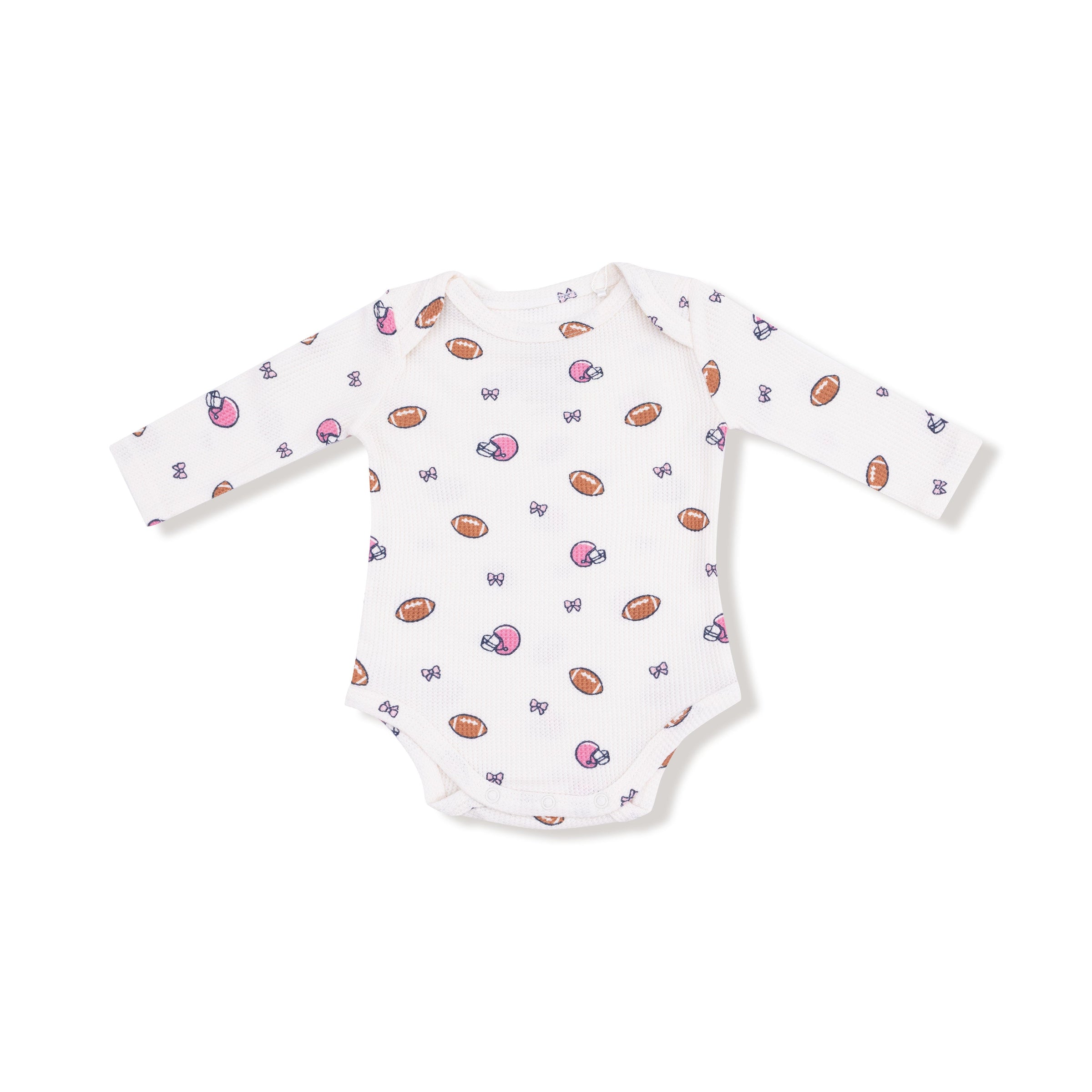 Footballs and Bows - Lap Shoulder Bodysuit