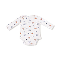 Footballs and Stars - Lap Shoulder Bodysuit