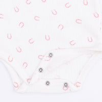 Little Horseshoes Pink - Long Sleeve Bodysuit