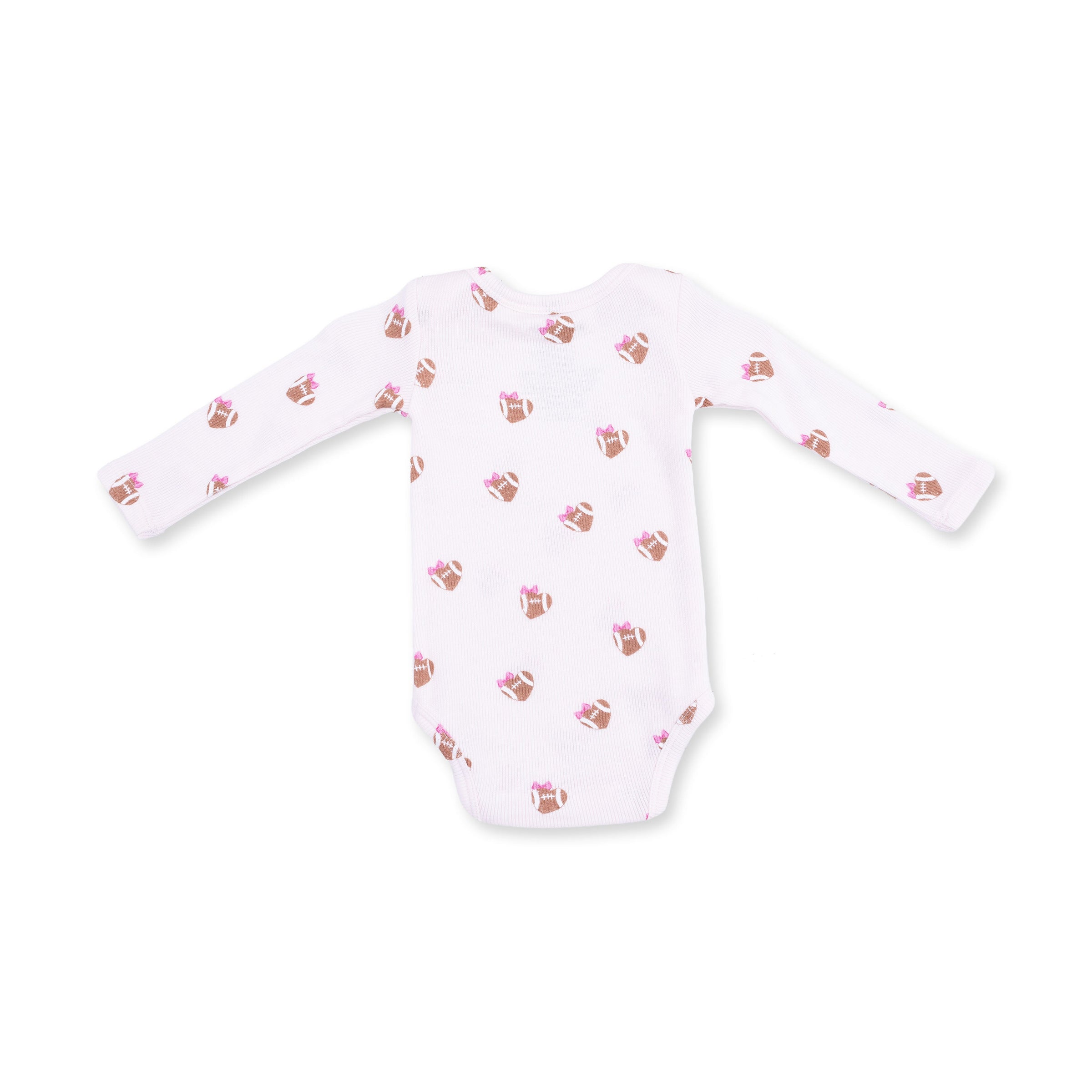 Mini Football Hearts - Long Sleeve Bodysuit