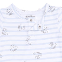 Airplane Stripe - Henley Bodysuit