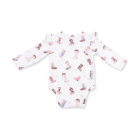 Buckarette Boots - Ruffle Sleeve Bodysuit with Snap Shoulder