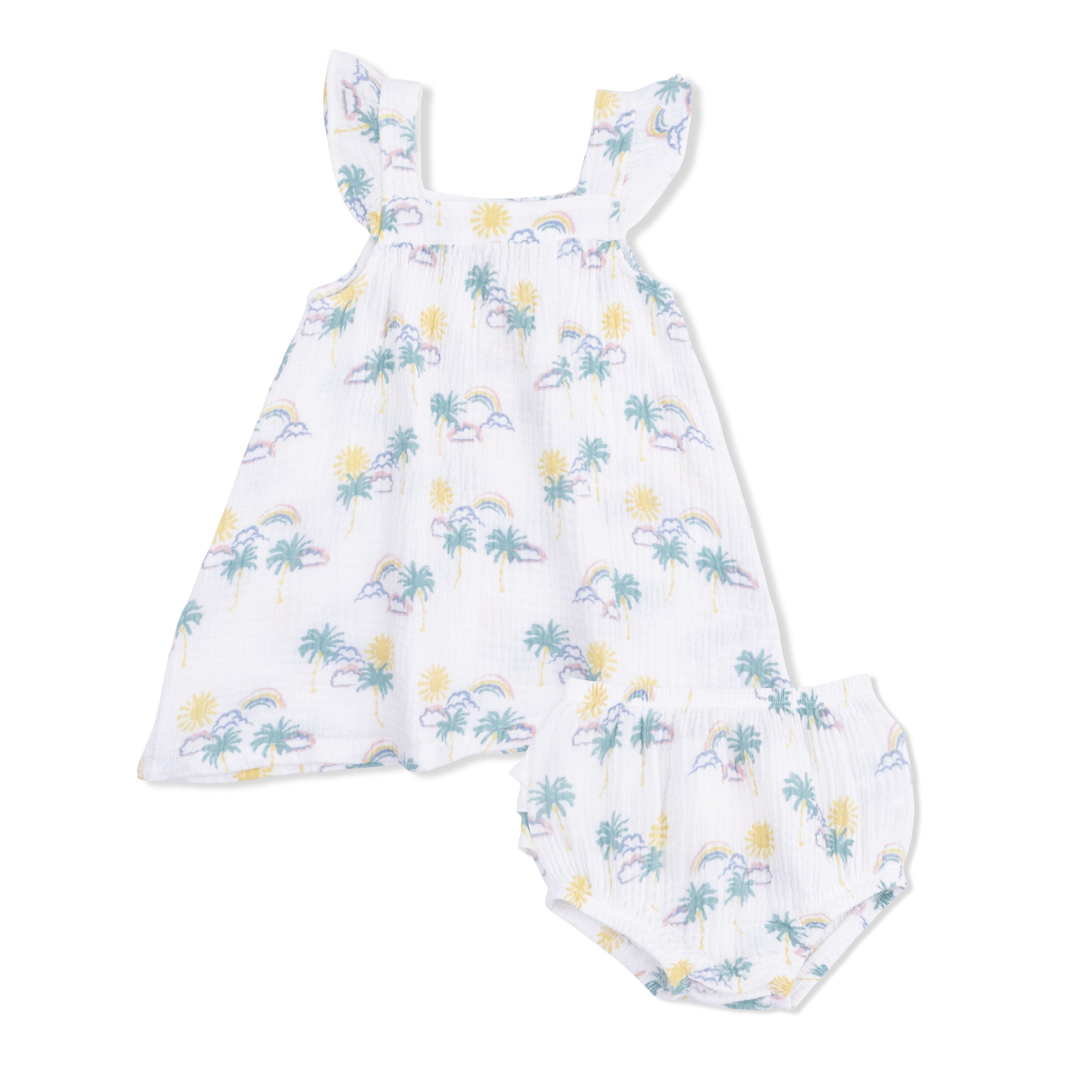Palm Trees and Rainbows - Sundress and Bloomer