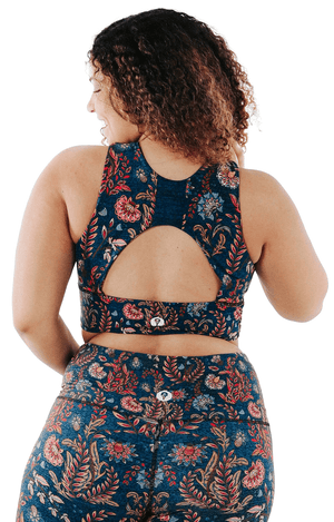 Free Range Sports Bra in Festival Denim