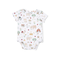 Cute Farm Animals Uni - Short Sleeve Bodysuit