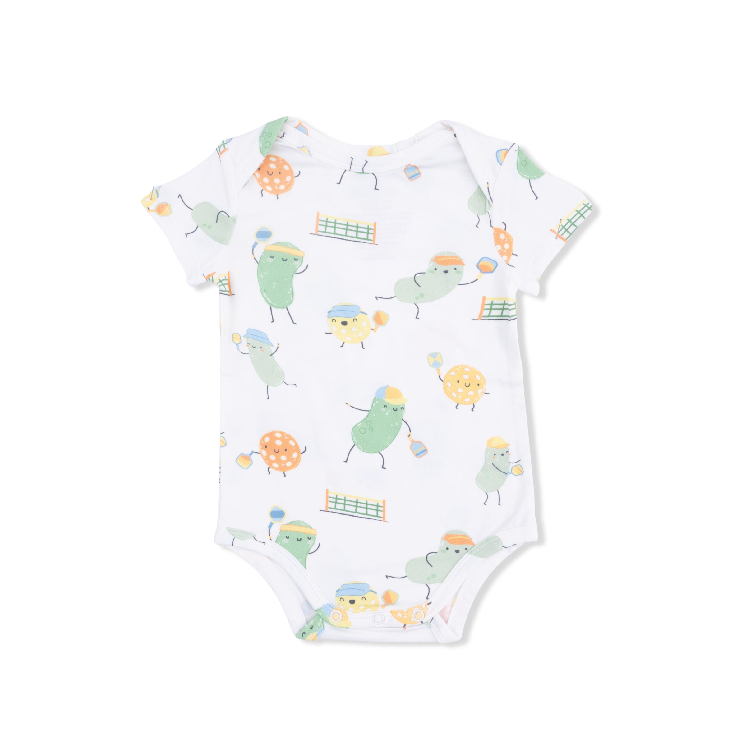 Pickles Playing Pickleball - Short Sleeve Bodysuit
