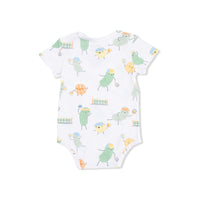 Pickles Playing Pickleball - Short Sleeve Bodysuit