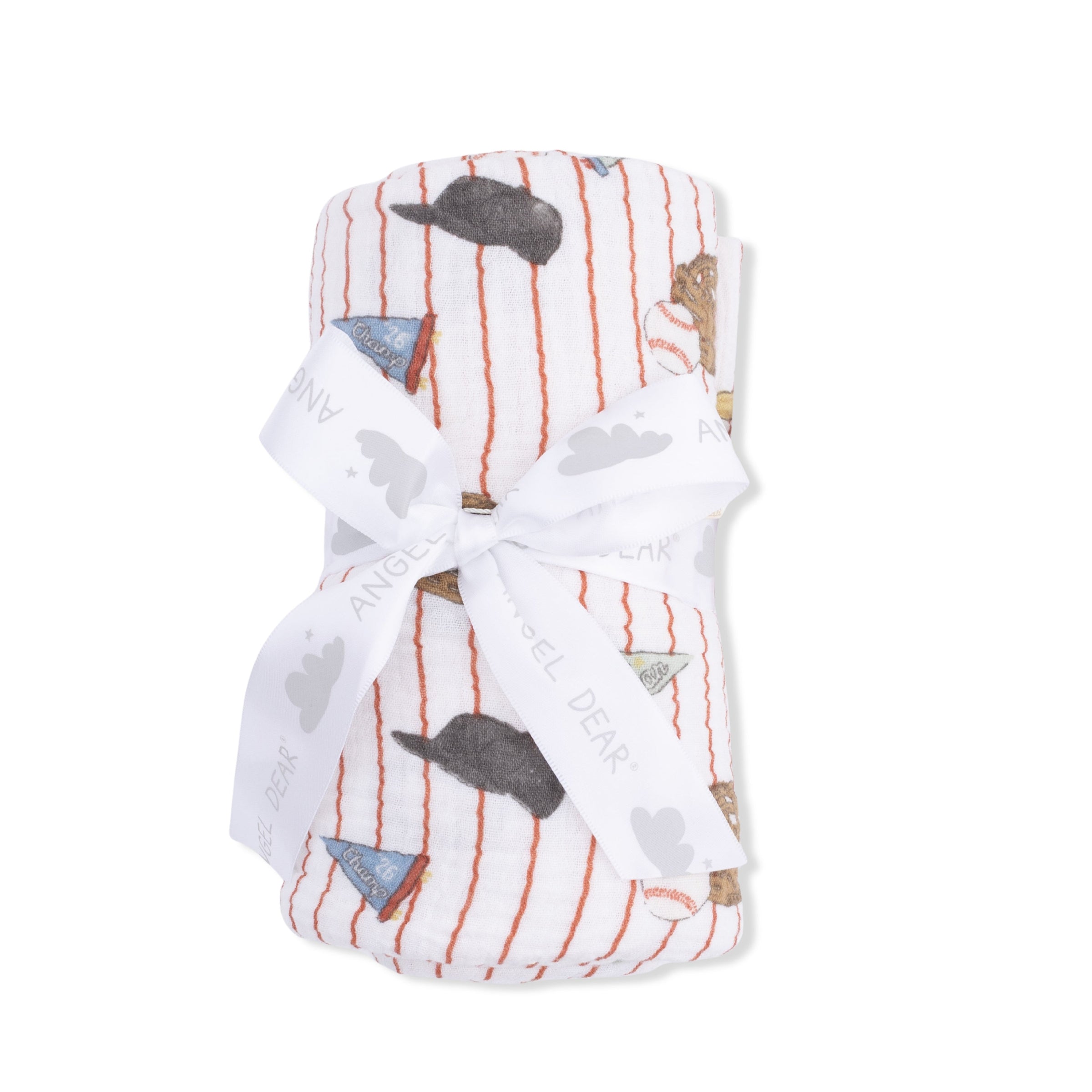 Vintage Baseball Stripe  - Swaddle Blanket