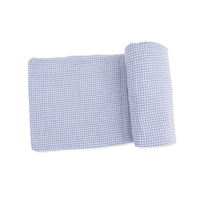 Micro Gingham Blue Blizzard - Swaddle Blanket