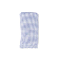 Micro Gingham Blue Blizzard - Swaddle Blanket