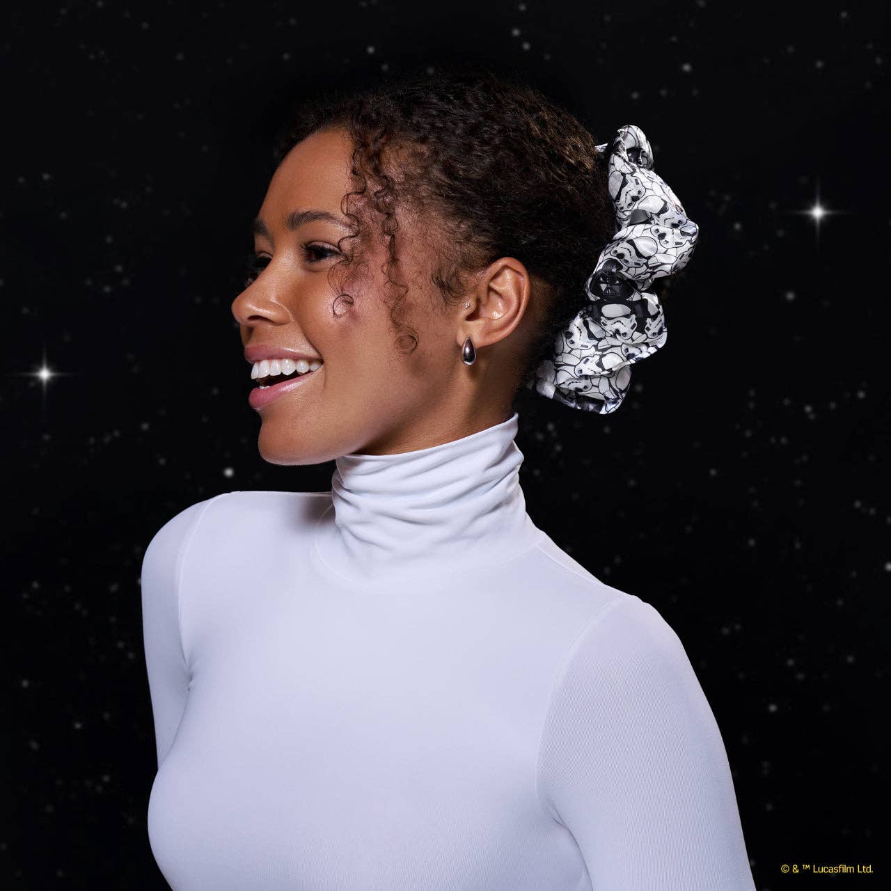 Star Wars™ & Kitsch Pillow Scrunchies® in Satin - R2-D2 & Stormtroopers