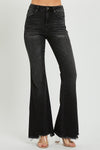 High Rise Slit Flare Jeans