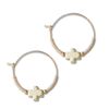 Faithful Cross Earrings-Latte | Beaded Earrings for Women