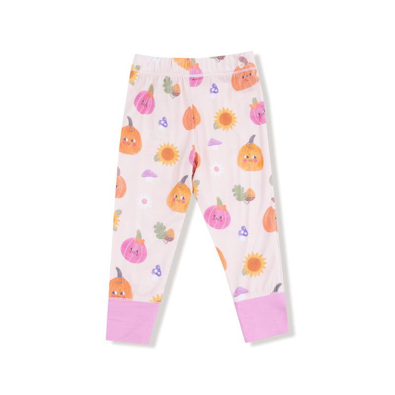 Autumn Pumpkins - Pink - Long Sleeve Loungewear Set